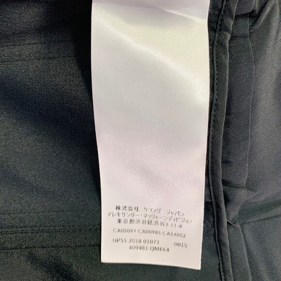 ALEXANDER MCQUEEN Size 4 Black Viscose Blend Ruffled Off Shoulder Evening Gown - Picture 7 of 8